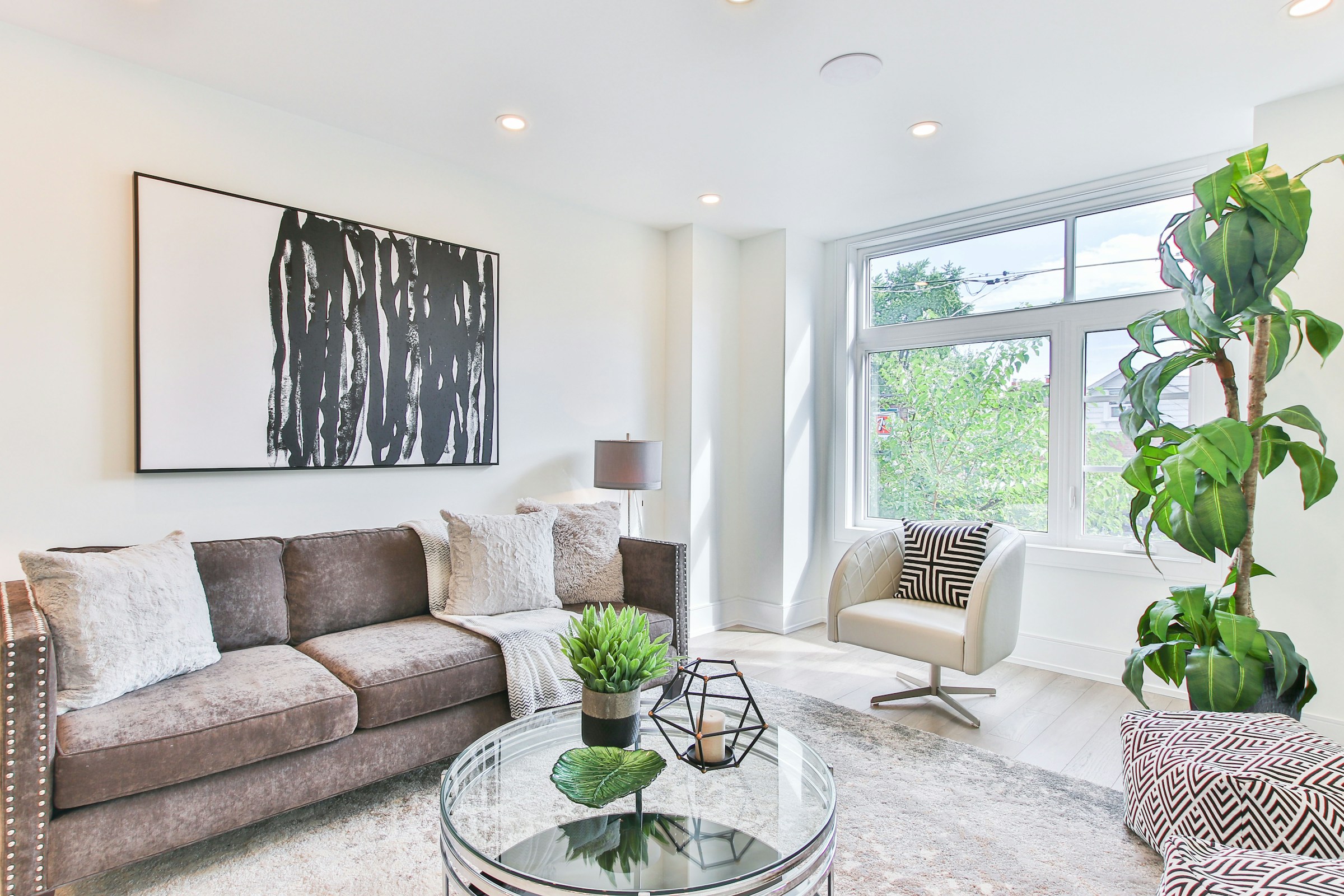 A prepared living room ready to show